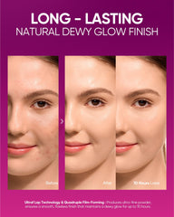 SKINTIFIC Pink Glow Cushion on skin with skin-like glow and even tone