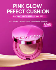 SKINTIFIC Pink Glow Cushion open compact for easy reapplication