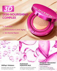 Skintific Pink Glow Cushion packaging highlighting premium design
