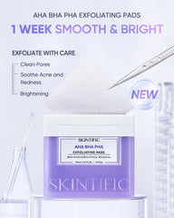 SKINTIFIC Pore Cleanser dual-sided pad closeup demonstrates textured side for deeper exfoliation