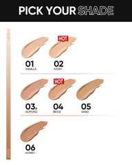 SKINTIFIC Skin-Fit Satin Glow provides weightless full coverage.