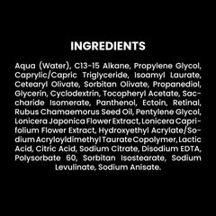 Ingredients view highlights panthenol, ectoine, and saccharide isomerate for barrier support.