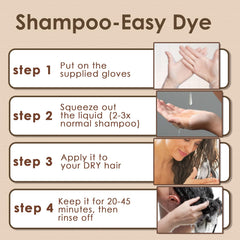 Sklight Hair Dye Shampoo bonus conditioner sachets add moisture and shine