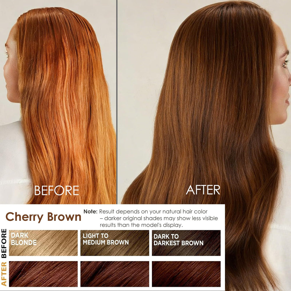 Sklight Hair Dye Shampoo dry hair application for quick, mess-free color refresh.