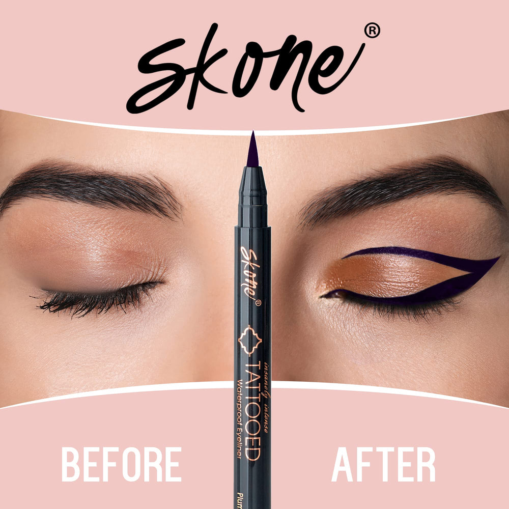 Plum Black shade swatch by Skone Insanely Intense eyeliner.