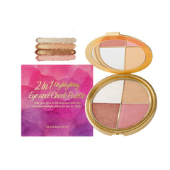 SKROSS Highlighting Eye & Cheek Palette open view with day-to-night glow options