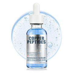 SKSOYT Copper Peptide Serum bottle close-up for daily hydration.