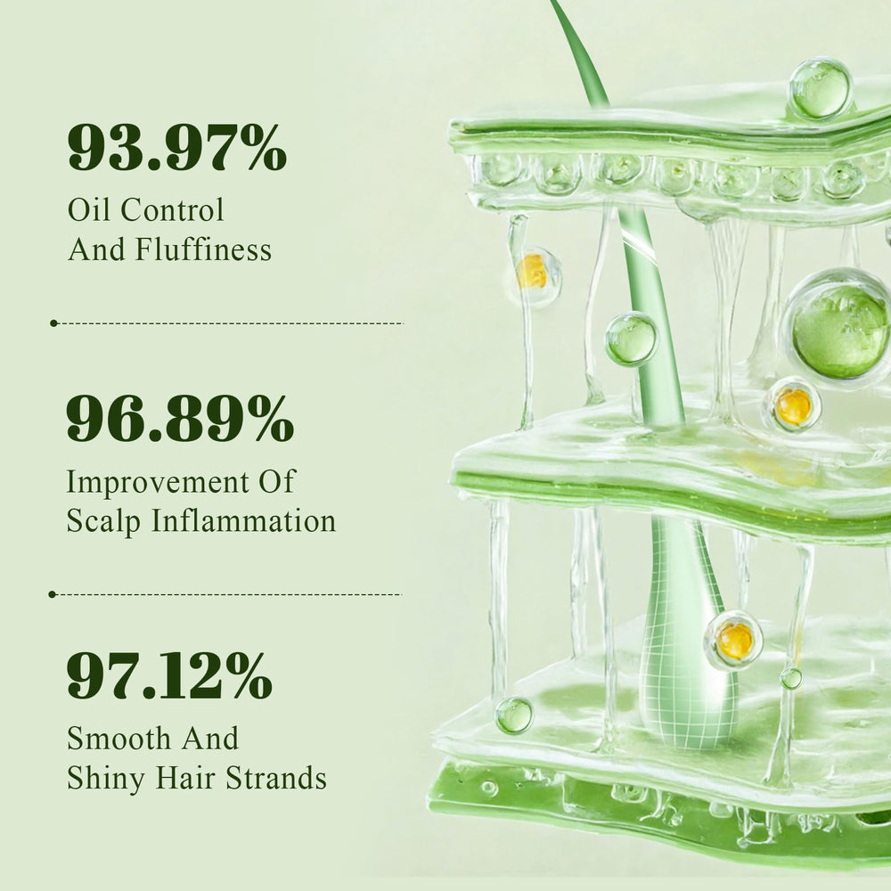 Illustration of rosemary and amino acids supporting balanced scalp care