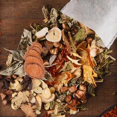 Ultra-fine mesh bag contains all herbs during soak