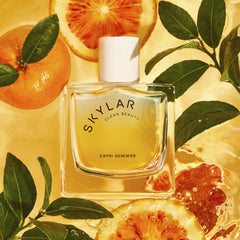 Skylar Capri Summer EDP on vanity, perfect signature scent option.