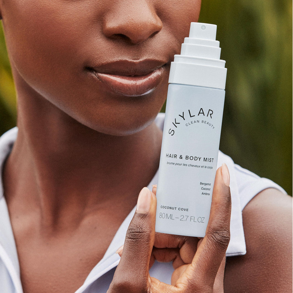 Skylar Coconut Cove on skin, light fragrance suitable for sensitive skin.