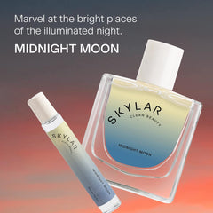 Close-up of Skylar Midnight Moon label showing clean ingredients.