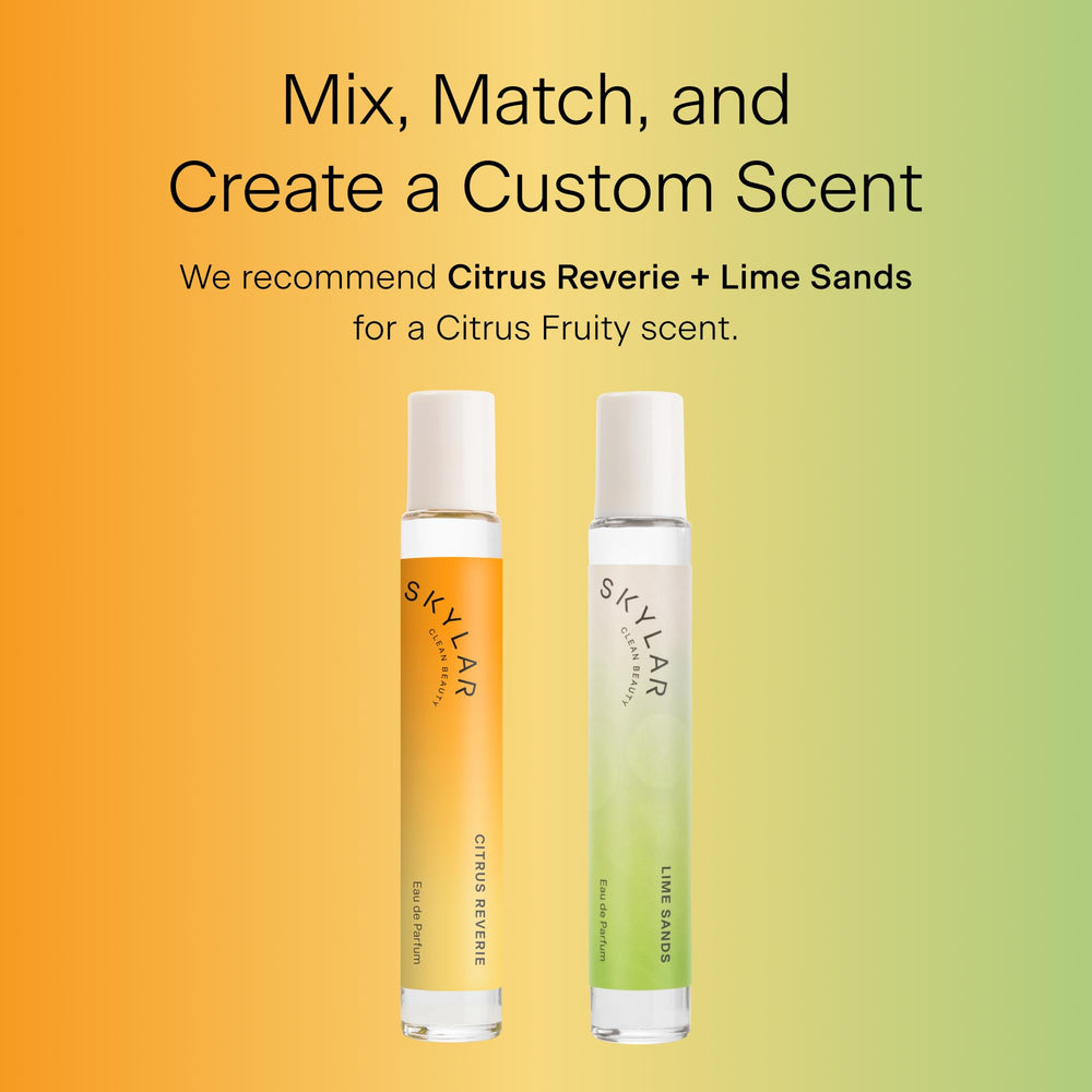 Skylar Citrus Reverie scent sample blotter conveys light, approachable aroma