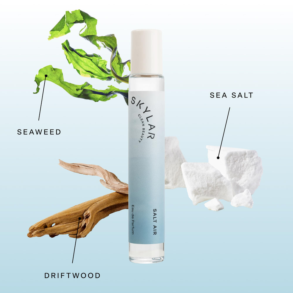 Skylar Salt Air seaweed note emphasizes marine freshness and depth.