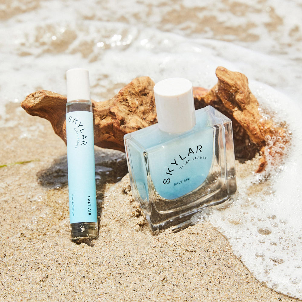 Skylar Salt Air water lily detail adds serene aquatic vibe.