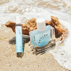 Skylar Salt Air water lily detail adds serene aquatic vibe.