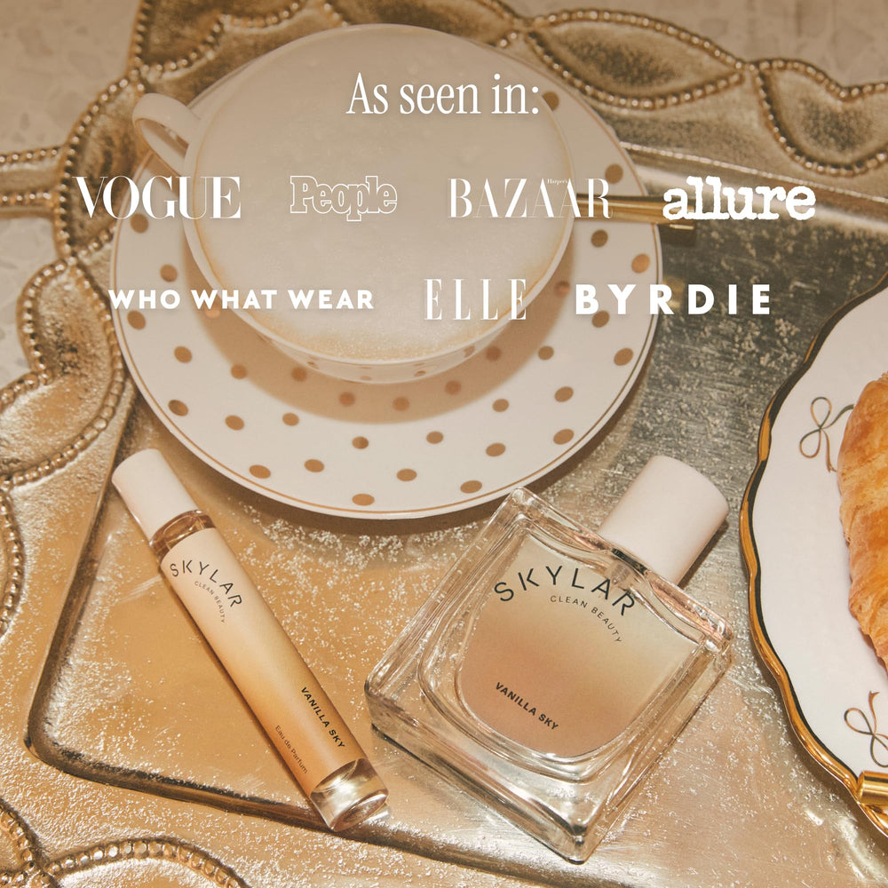 Evening dresser shot shows Vanilla Sky as a versatile addition to any routine.