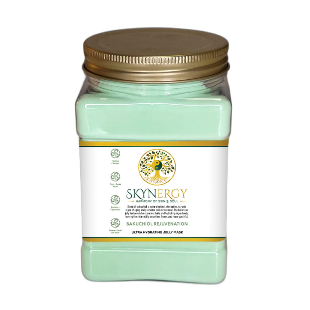 SKYNERGY Bakuchiol Rejuvenation Mask jar with jelly texture for radiant skin