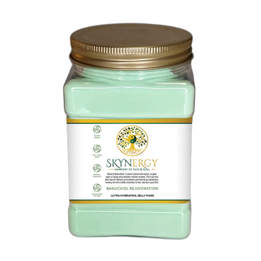 SKYNERGY Bakuchiol Rejuvenation Mask jar with jelly texture for radiant skin