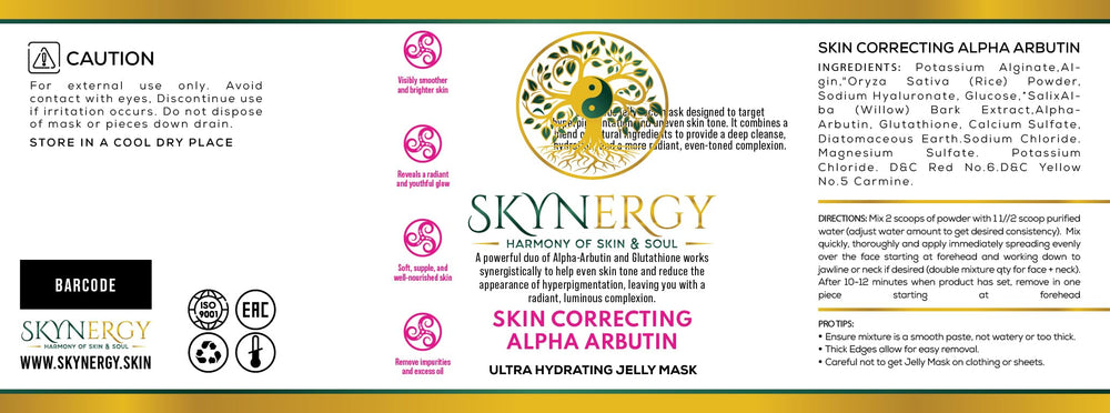SKYNERGY Vajafacial jelly mask covers eyes and lips for full-face care.