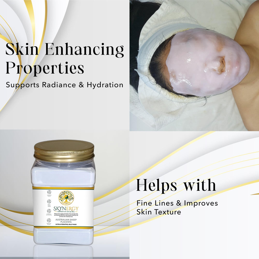 Professional-grade SKYNERGY mask used in at-home spa session.