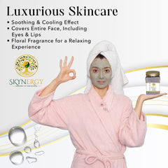 Skynergy Skin Sovereign jelly mask being peeled off for spa-like renewal.