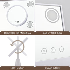SLIMOON USB-C charger keeps the mirror ready for touch-ups anywhere