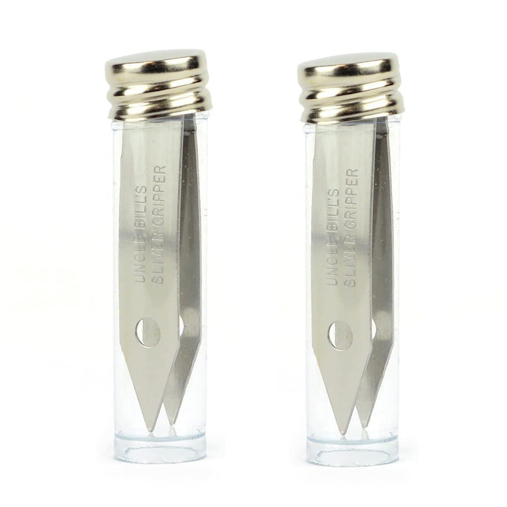 Sliver Gripper two-pack tweezers with precision design for pinpoint gripping.