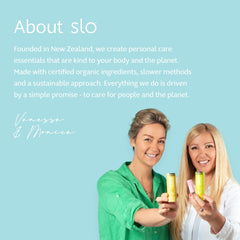 Slo New Zealand crafted with natural ingredients.