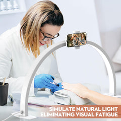 SLYFTE black large arch light provides broad, shadow-free illumination at the nail desk.