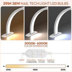 SLYFTE LED light offers three color temperatures and 364 LEDs for flexible nail-art lighting.