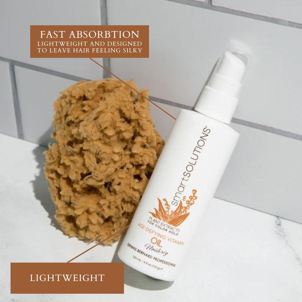 SMART SOLUTIONS Age Defying Vitamin Oil cap close-up emphasizing precise, easy dispensing.