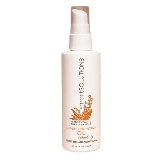 SMART SOLUTIONS Age Defying Vitamin Oil bottle front view showing lightweight hydration for hair.