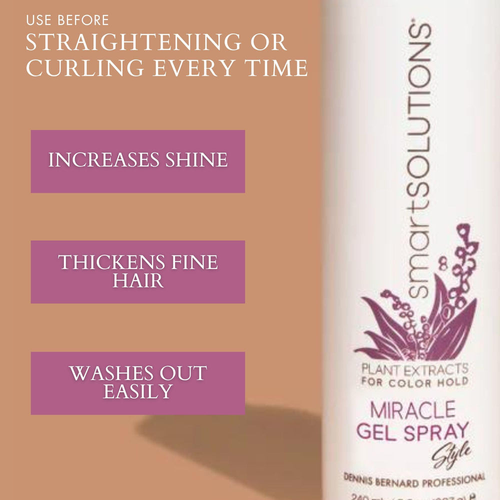 SMART SOLUTIONS Miracle Gel Spray demonstrated hold performance for consistent style.
