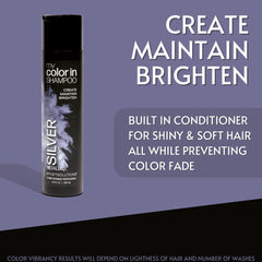 SMART SOLUTIONS My Color In Color Depositing Shampoo Metallic Silver lather closeup boosts shine