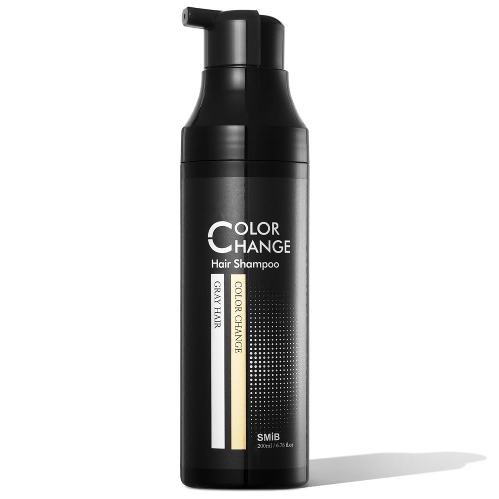 SMIB ColorChange Shampoo bottle front view showing natural color formula for gray blending.