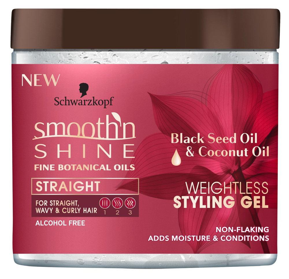 Smooth N Shine Straight Gel bottle for weightless hold and frizz control
