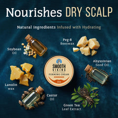 Smooth Viking Forming Cream on curly hair; defines texture with flexible hold.