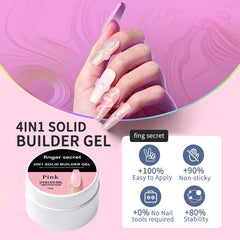 SMSMYXF nude pink solid builder gel 15g for natural-looking length and smooth 3D sculpting