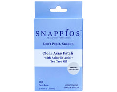 Snappios Clear Acne Patches box showing discreet blemish care