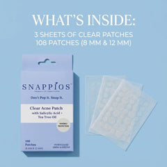 Snappios Invisible patches on skin blend under makeup