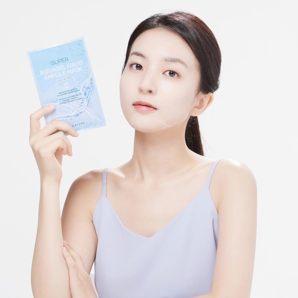 S.NATURE Mask application shot shows cooling, soothing sensation