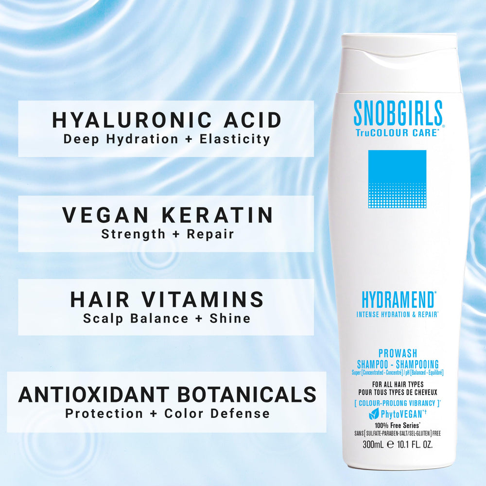 SNOB GIRLS Hydramend beside hair vitamins signaling nourishing boost