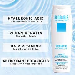 SNOB GIRLS Hydramend beside hair vitamins signaling nourishing boost