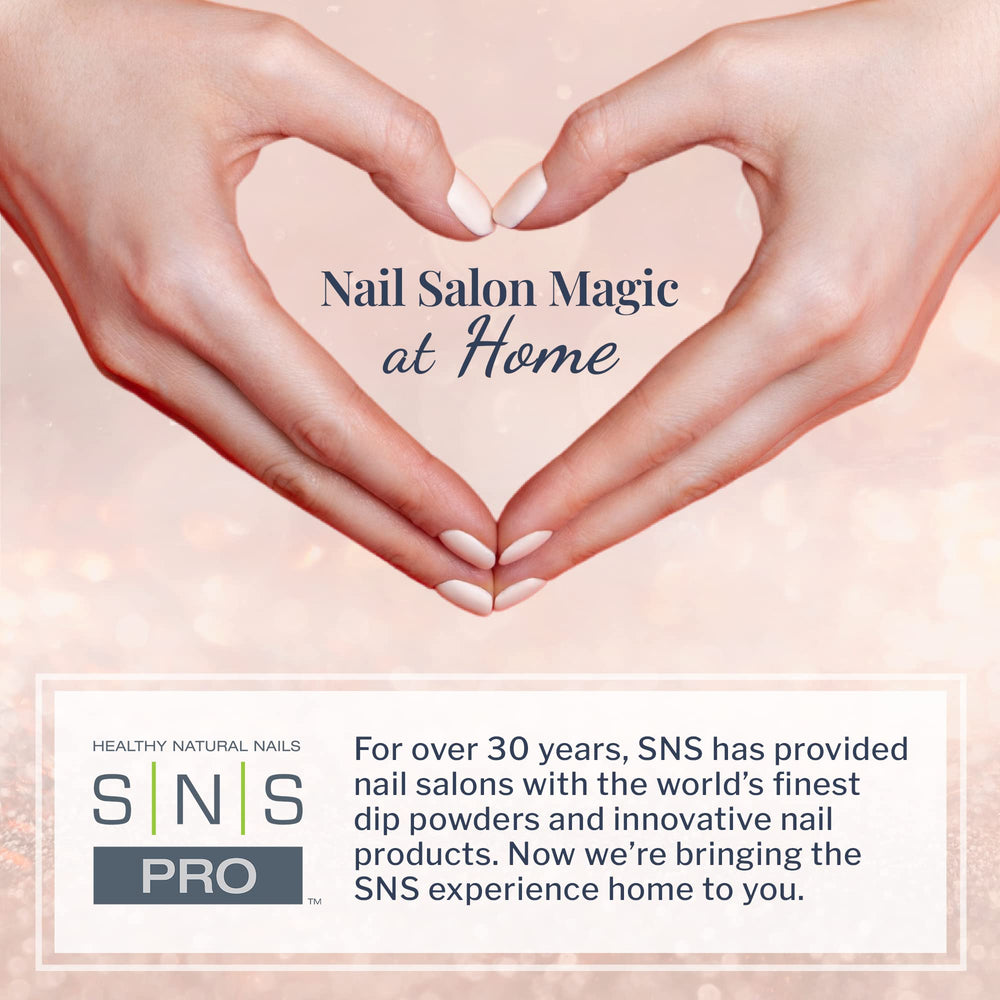 SNS 10 Free formula highlights absence of harsh chemicals and nail growth support.