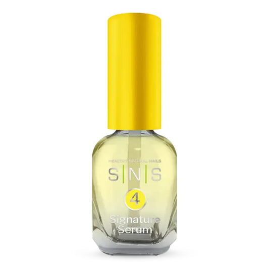 SNS Cuticle Oil bottle close-up highlighting nourishing formula for healthy nails.