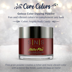 SNS Angola Rock Candy powder close-up showing creamy texture and rich color