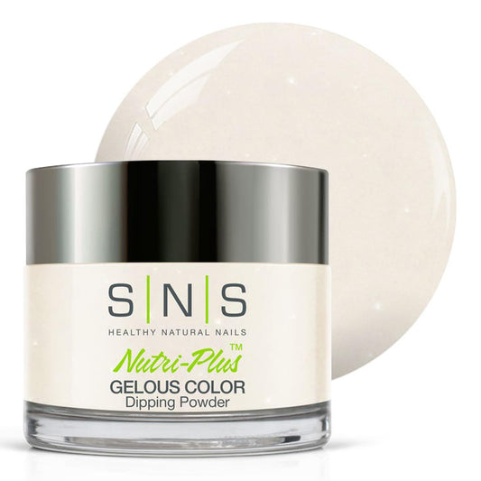 SNS Nail Dip Counting Cards white jar swatch reveals rich, long-lasting color.