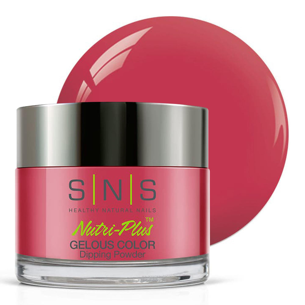 SNS Nail Dip Powder Dusty Rose powder close-up shows rich color and lasting shine.