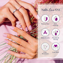 SNS Nail Dip Green Eggs & Ham on nails shows long-lasting color.